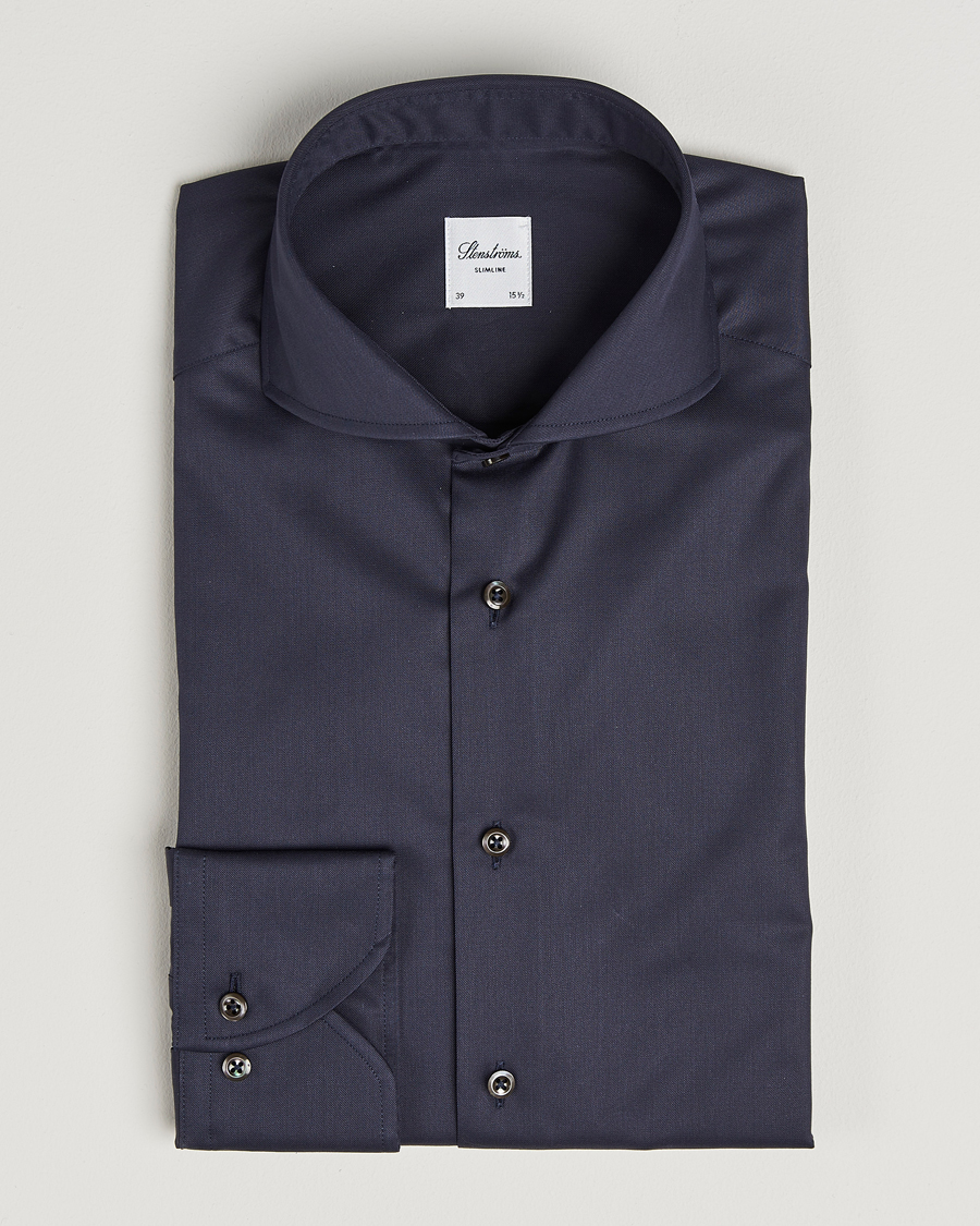 Mies | Kauluspaidat | Stenströms | Slimline Extreme Cut Away Shirt Navy
