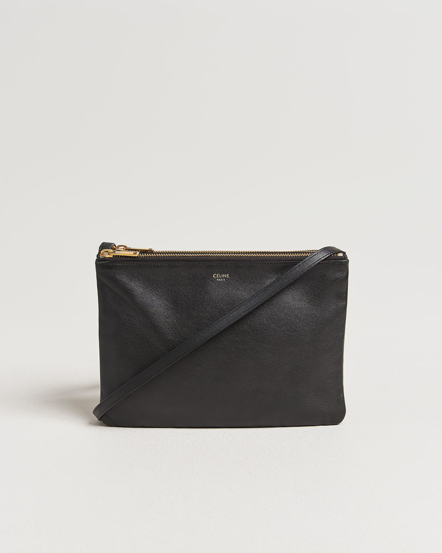 Mies | Celine Pre-Owned Trio Bag Medium Leather Black | Celine Pre-Owned | Trio Bag Medium Leather Black