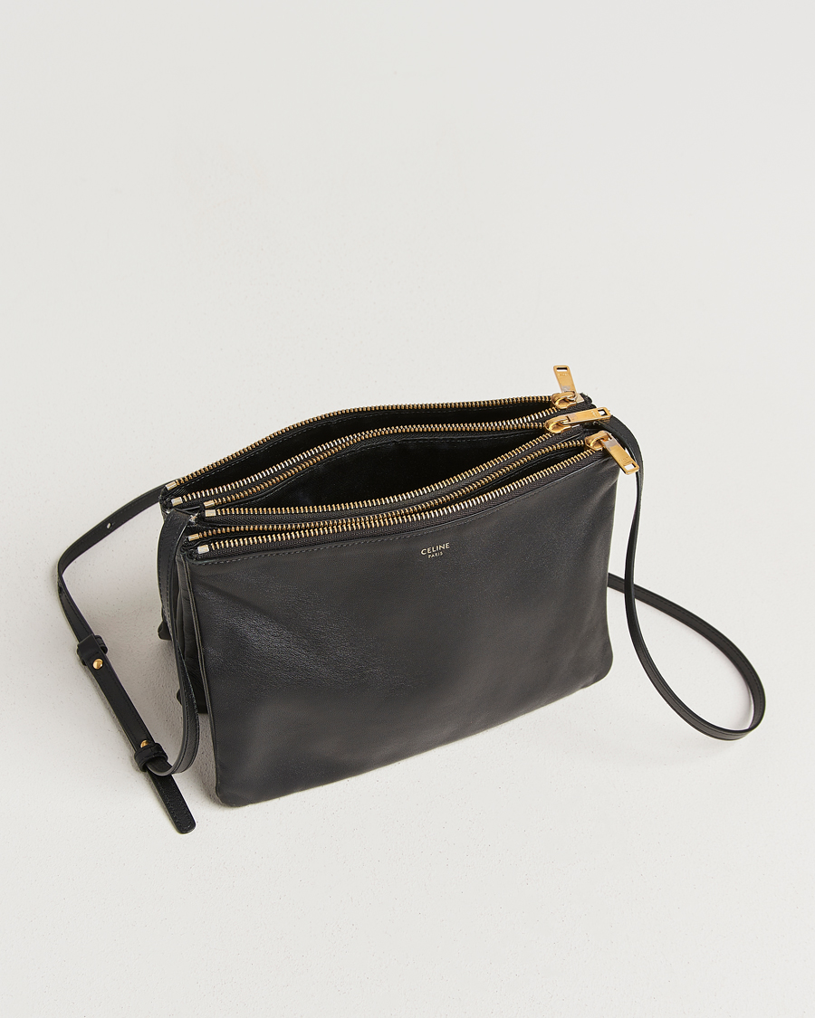 Mies | Celine Pre-Owned Trio Bag Medium Leather Black | Celine Pre-Owned | Trio Bag Medium Leather Black