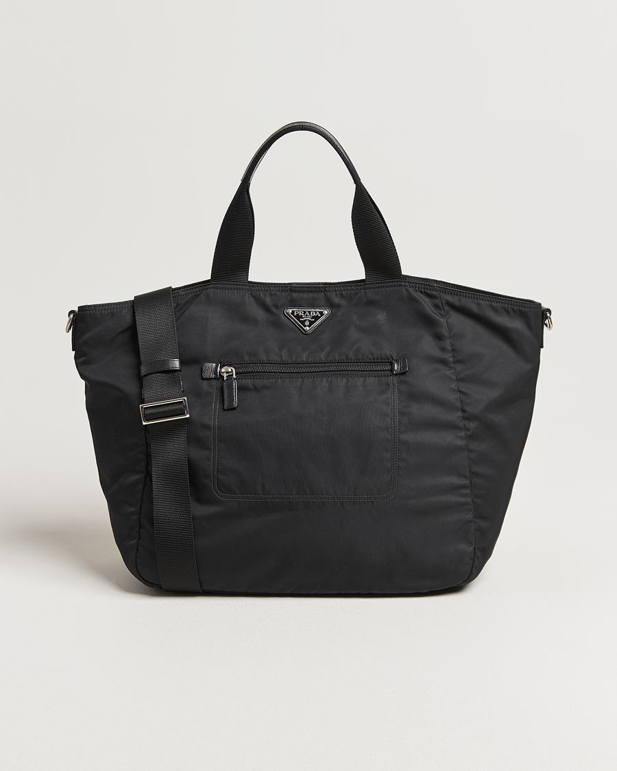 Mies | Prada Pre-Owned 2 Way Boston Bag Tessuto Nylon Black | Prada Pre-Owned | 2 Way Boston Bag Tessuto Nylon Black