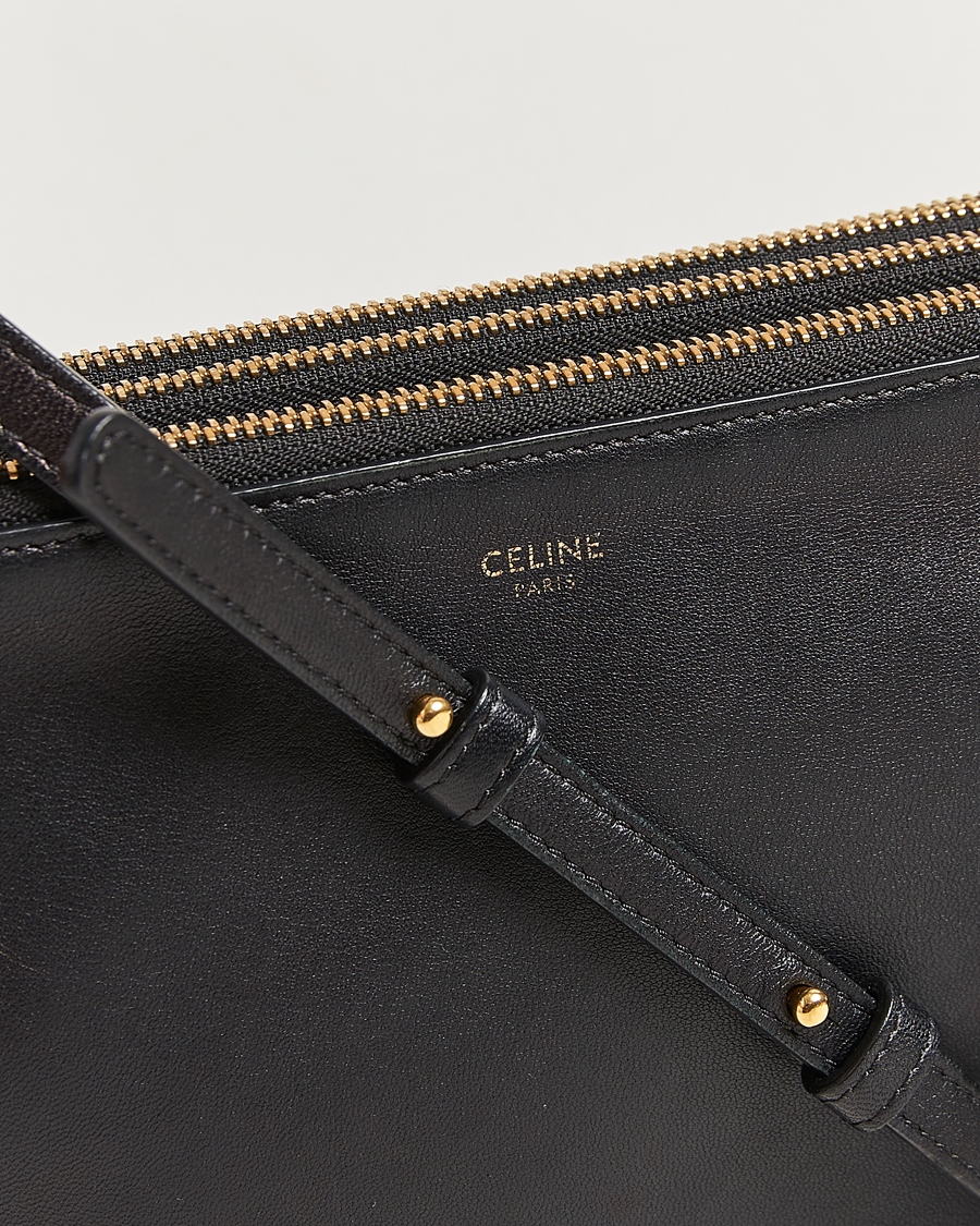 Mies | Celine Pre-Owned Trio Bag Small Leather Black | Celine Pre-Owned | Trio Bag Small Leather Black