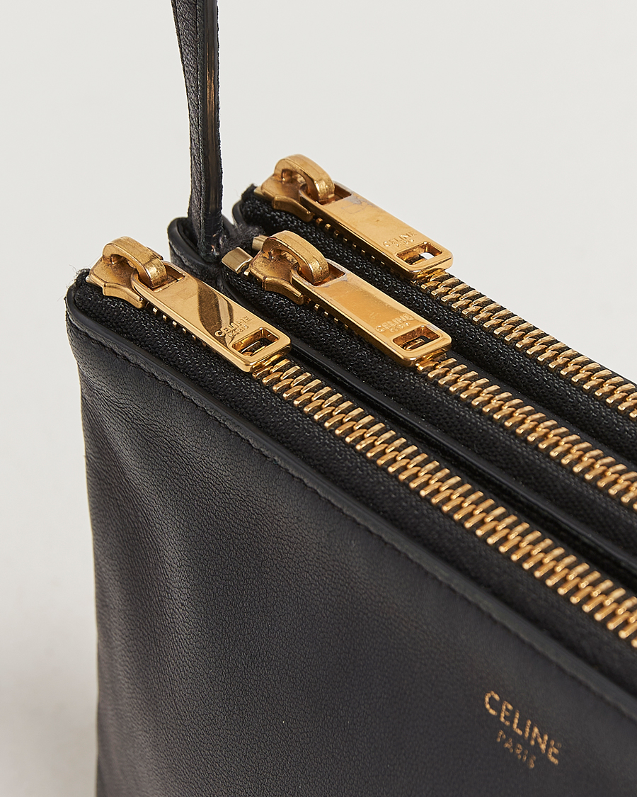 Mies | Celine Pre-Owned Trio Bag Small Leather Black | Celine Pre-Owned | Trio Bag Small Leather Black