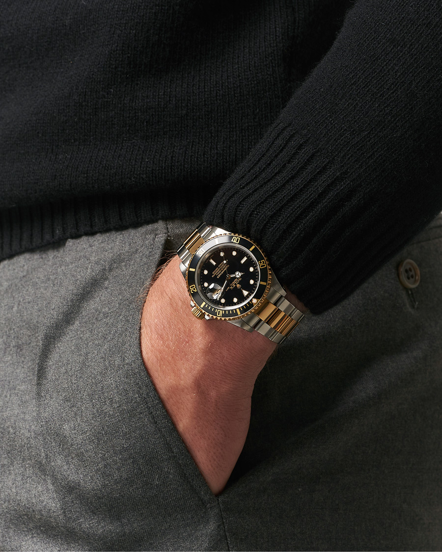 Mies | Rolex Pre-Owned Submariner Oyster Perpetual Two Tone Black | Rolex Pre-Owned | Submariner Oyster Perpetual Two Tone Black