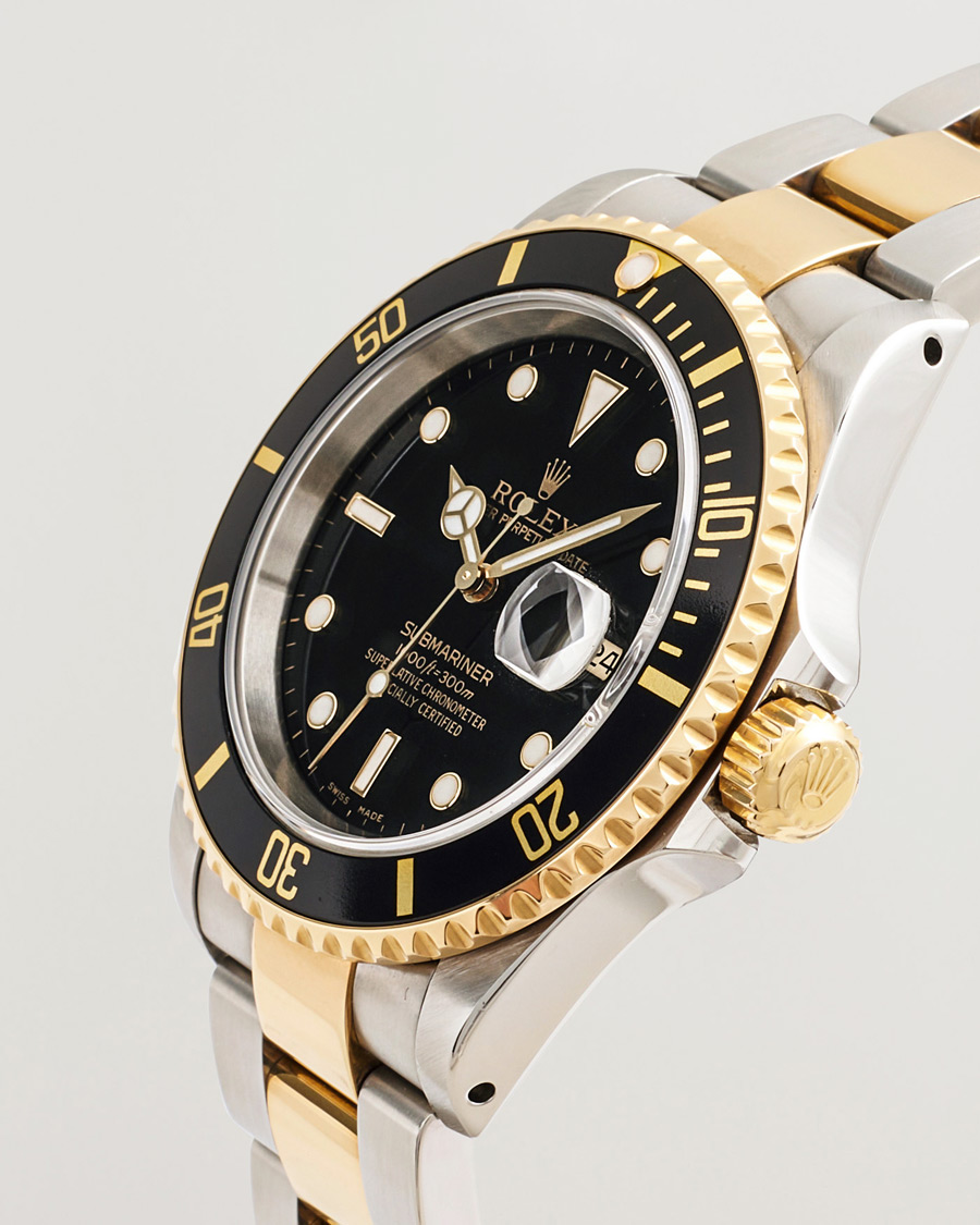 Mies | Rolex Pre-Owned Submariner Oyster Perpetual Two Tone Black | Rolex Pre-Owned | Submariner Oyster Perpetual Two Tone Black