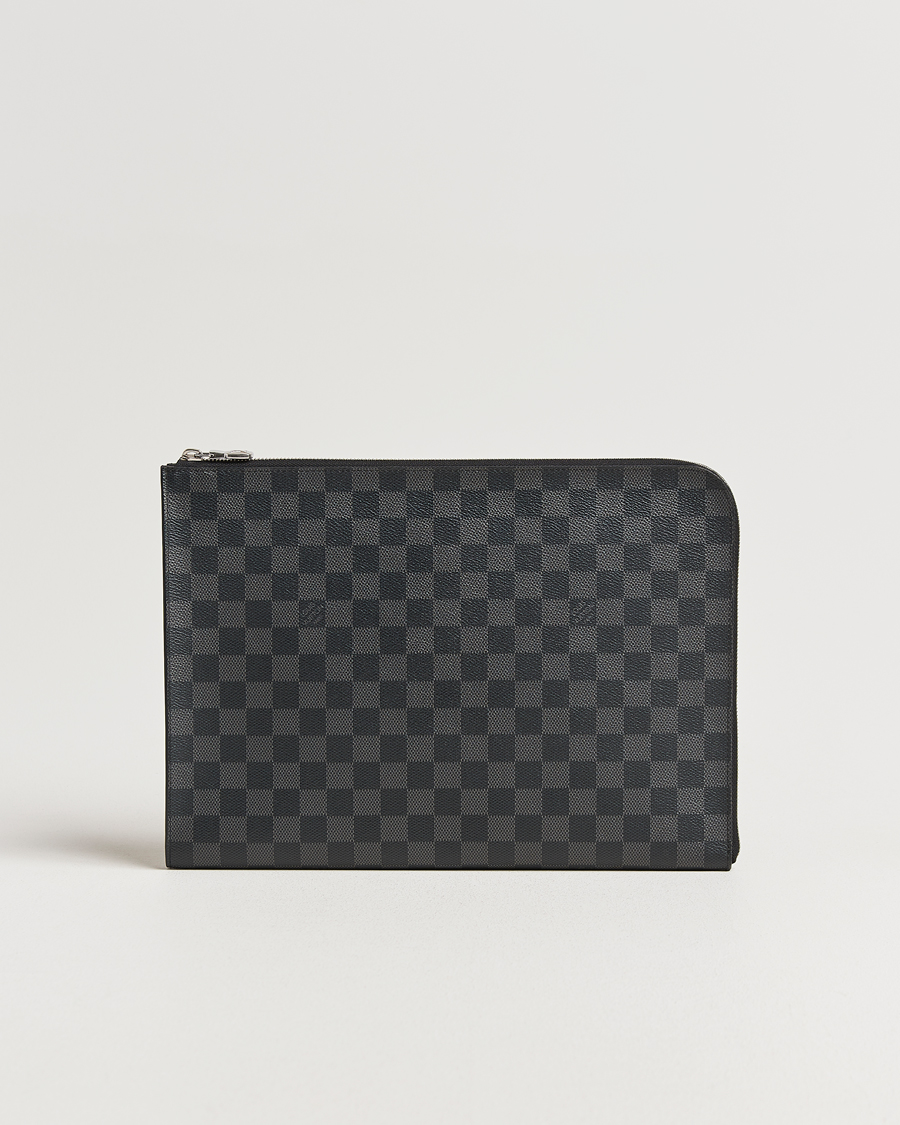 Mies | Pre-Owned & Vintage Bags | Louis Vuitton Pre-Owned | Pochette Jules GM Damier Graphite