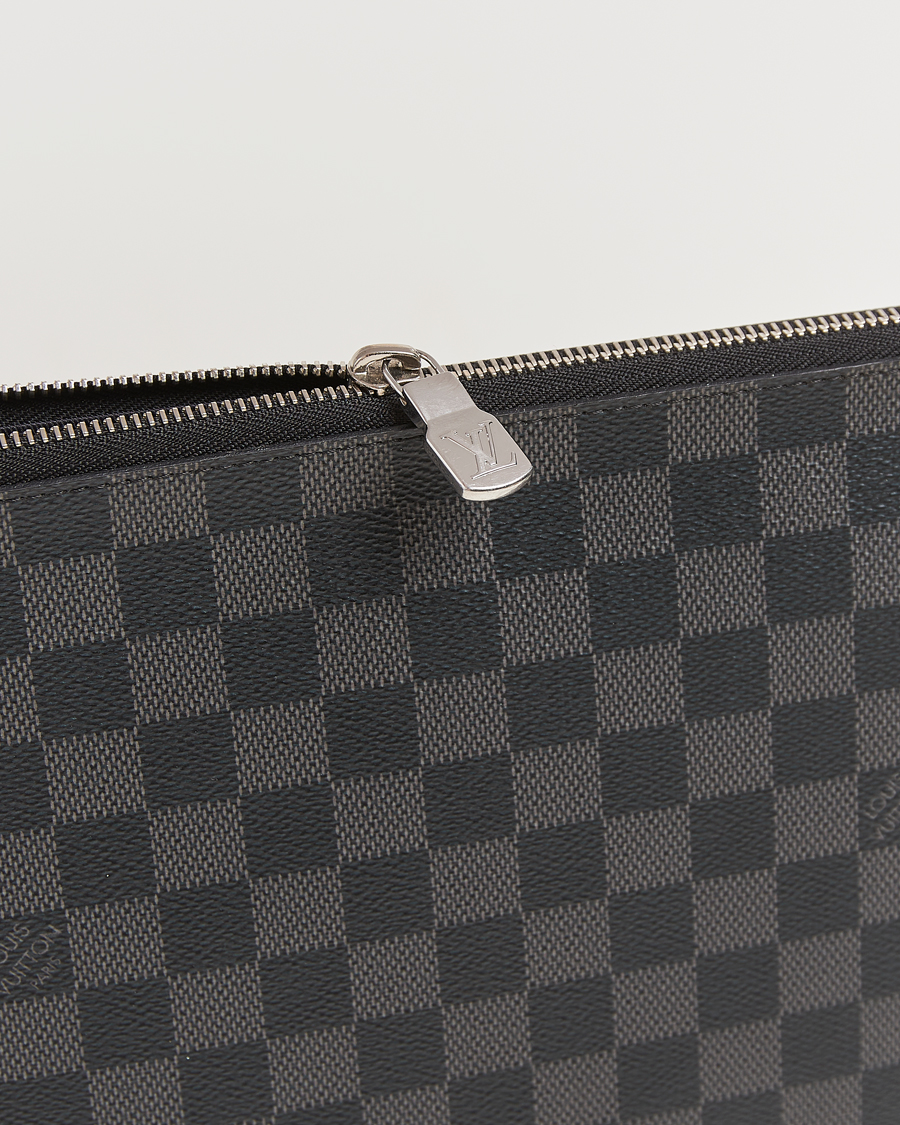 Mies | Pre-Owned & Vintage Bags | Louis Vuitton Pre-Owned | Pochette Jules GM Damier Graphite