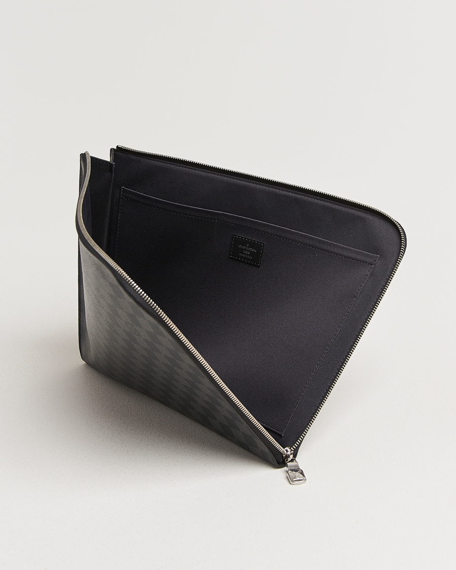 Mies | Pre-Owned & Vintage Bags | Louis Vuitton Pre-Owned | Pochette Jules GM Damier Graphite