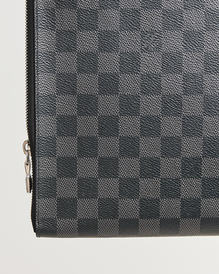 Mies | Pre-Owned & Vintage Bags | Louis Vuitton Pre-Owned | Pochette Jules GM Damier Graphite