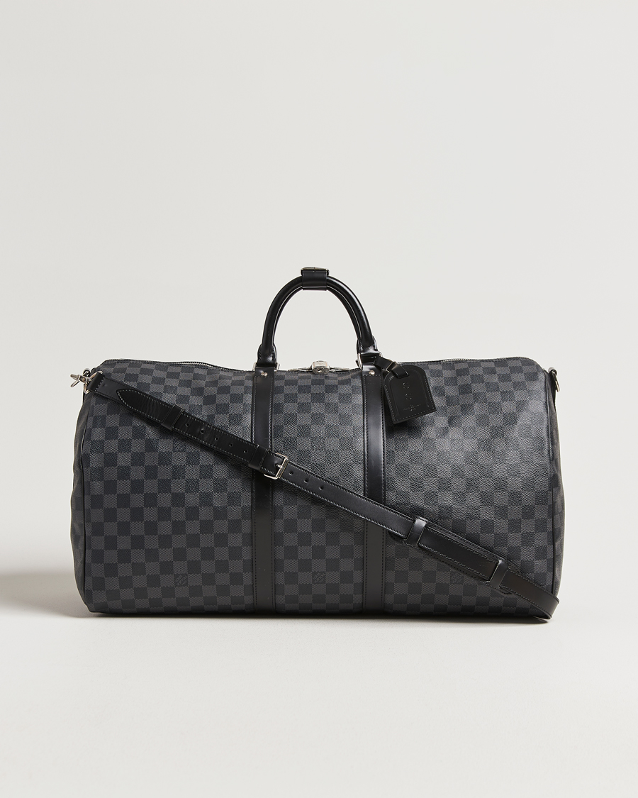 Mies | Pre-Owned & Vintage Bags | Louis Vuitton Pre-Owned | Keepall Bandouliére 55 Damier Graphite