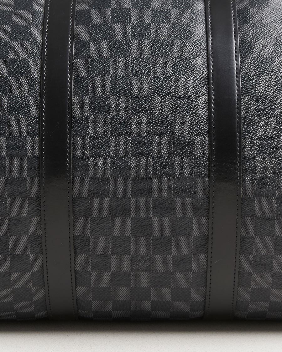Mies | Pre-Owned & Vintage Bags | Louis Vuitton Pre-Owned | Keepall Bandouliére 55 Damier Graphite