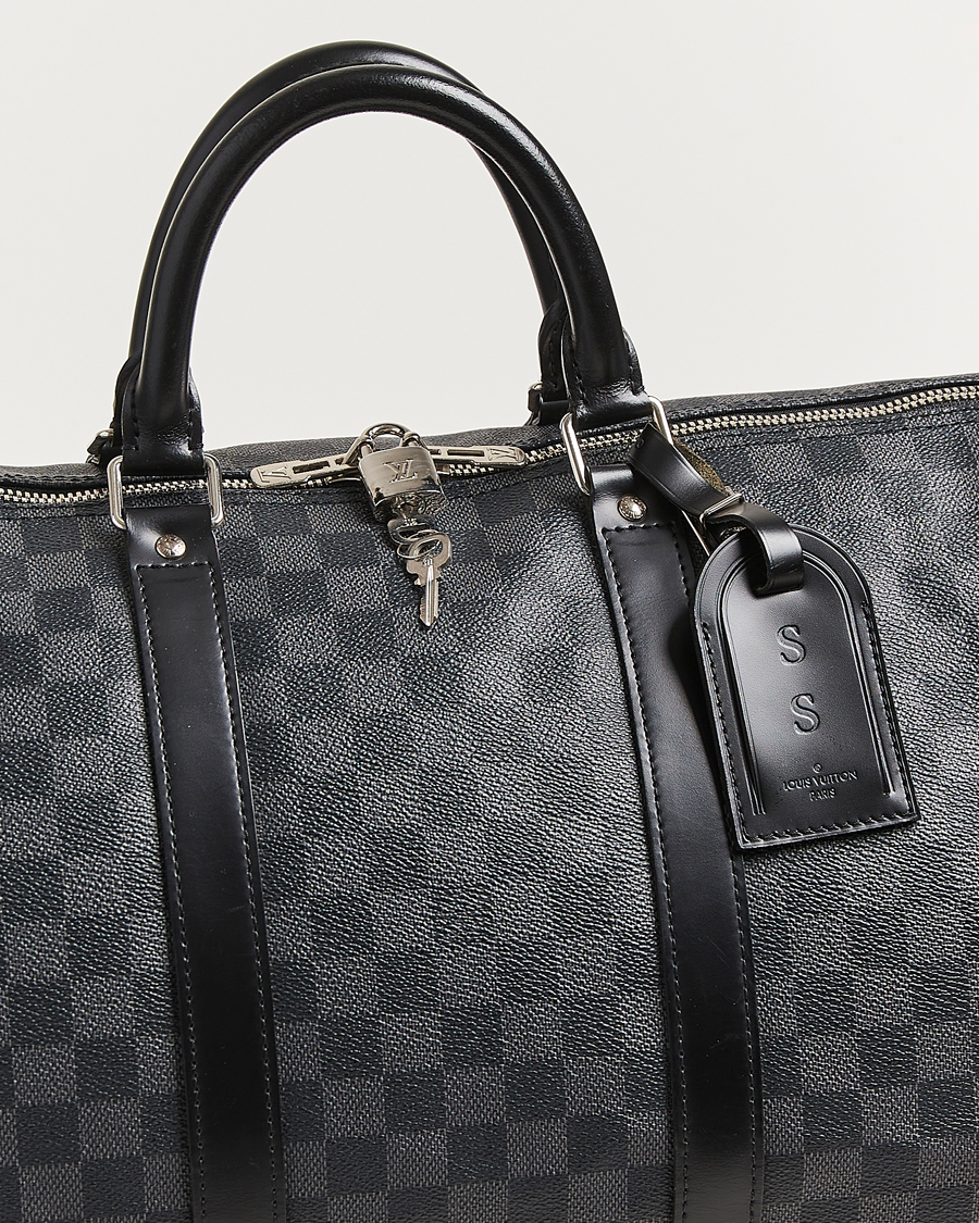Mies | Pre-Owned & Vintage Bags | Louis Vuitton Pre-Owned | Keepall Bandouliére 55 Damier Graphite
