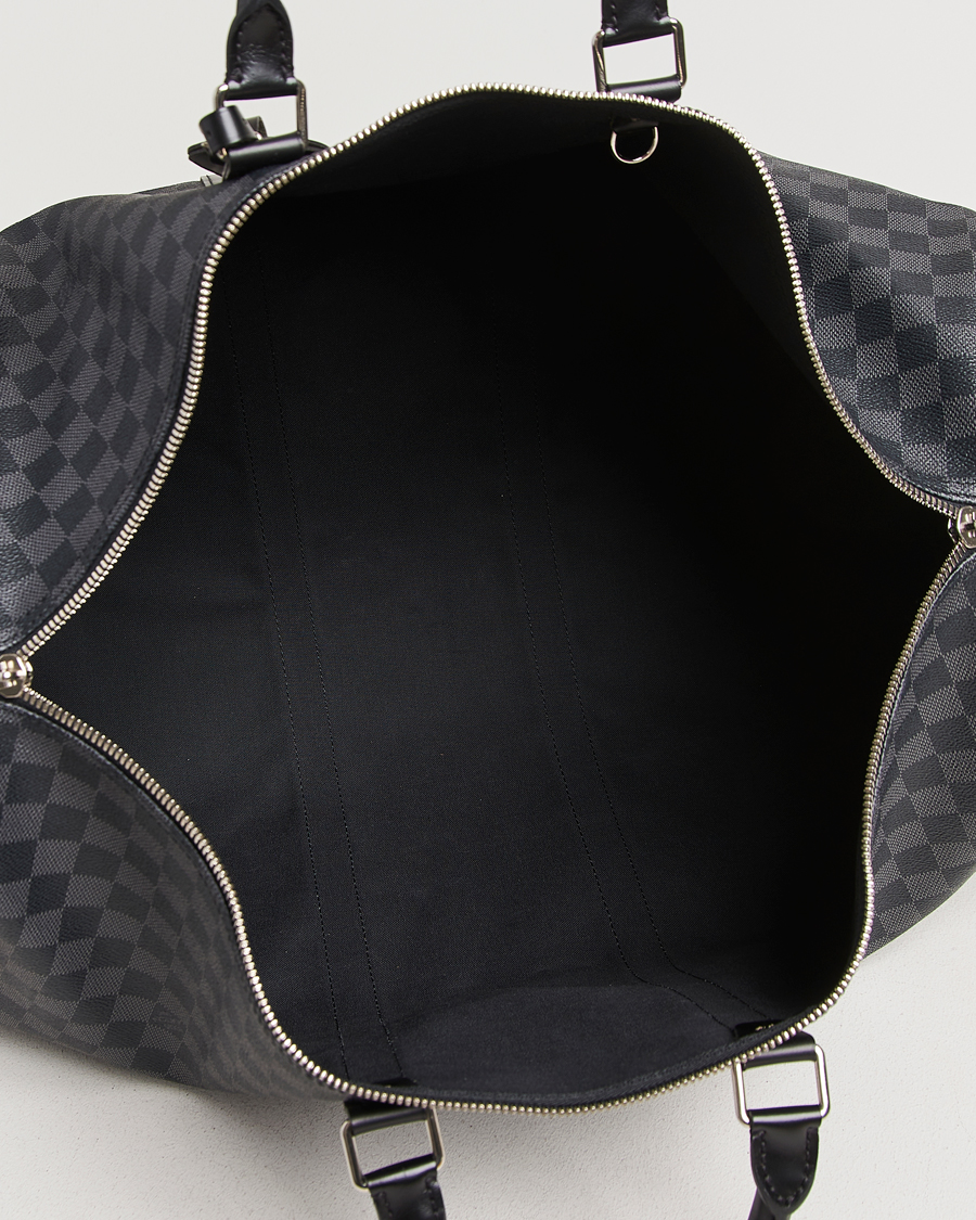 Mies | Pre-Owned & Vintage Bags | Louis Vuitton Pre-Owned | Keepall Bandouliére 55 Damier Graphite