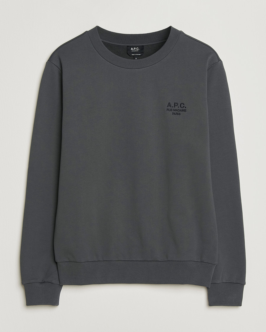 Mies | Puserot | A.P.C. | Rue Madame Tonal Sweatshirt Faded Black