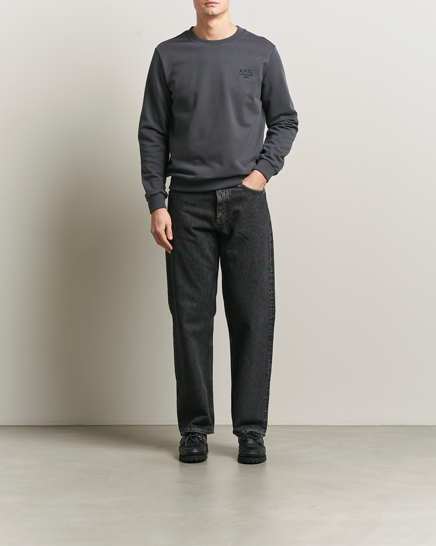 Mies | Puserot | A.P.C. | Rue Madame Tonal Sweatshirt Faded Black