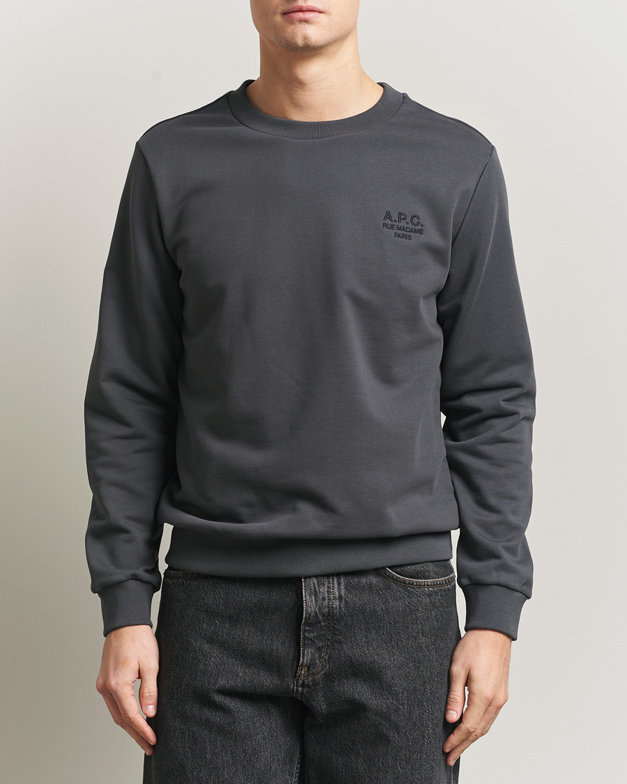 Mies | Puserot | A.P.C. | Rue Madame Tonal Sweatshirt Faded Black