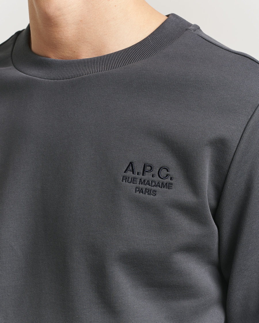Mies | Puserot | A.P.C. | Rue Madame Tonal Sweatshirt Faded Black