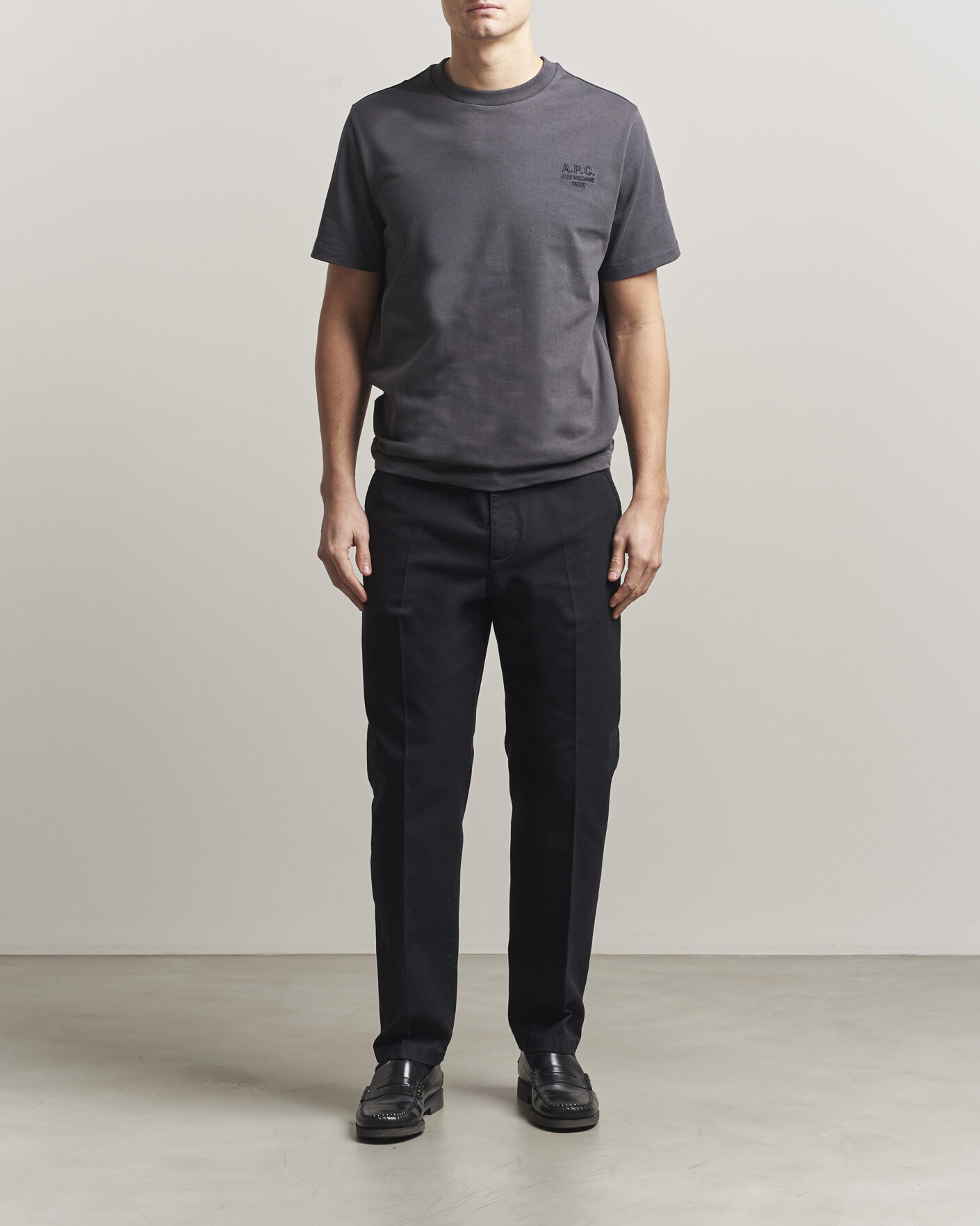 Mies | T-paidat | A.P.C. | Rue Madame T-Shirt Faded Black