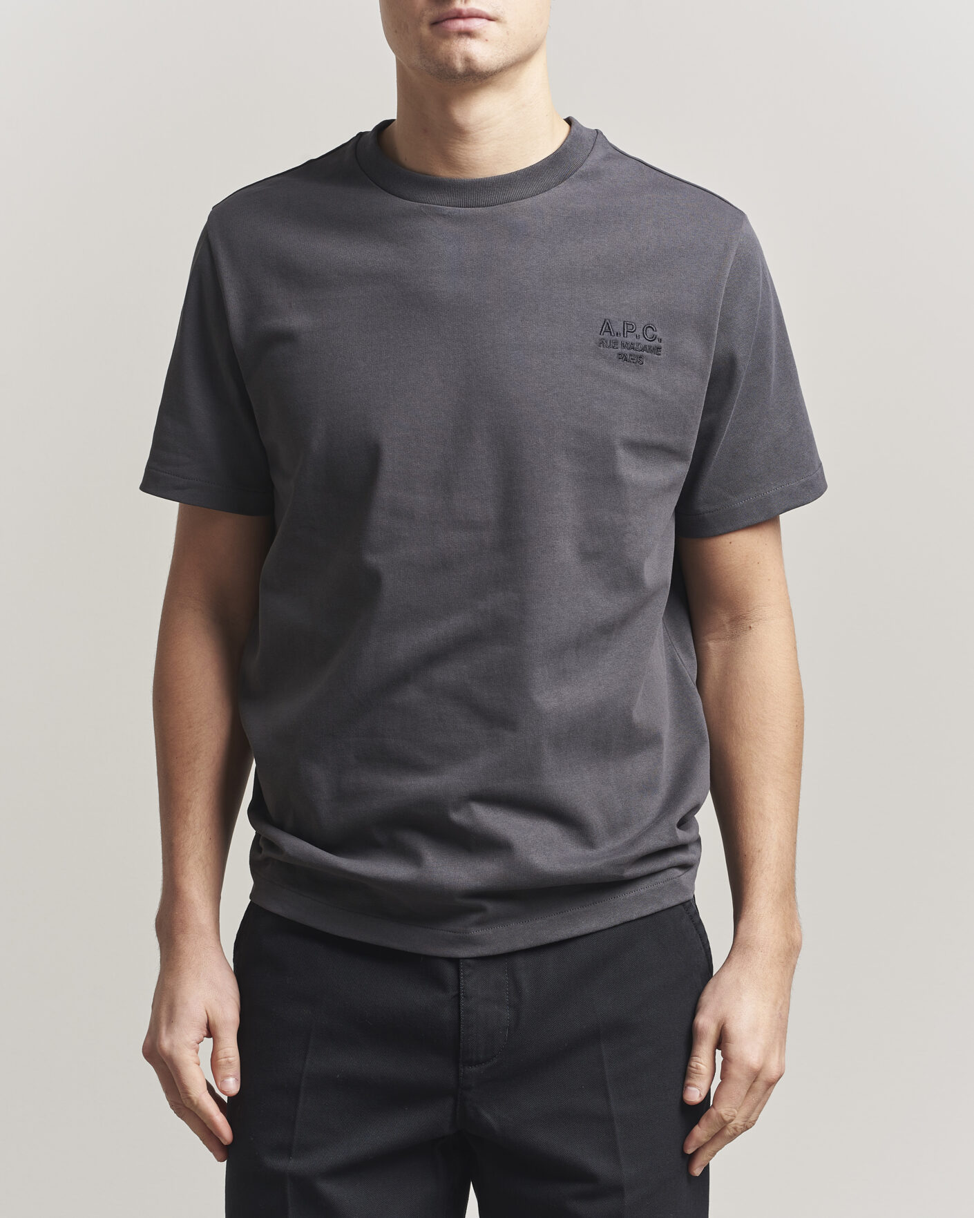 Mies | T-paidat | A.P.C. | Rue Madame T-Shirt Faded Black