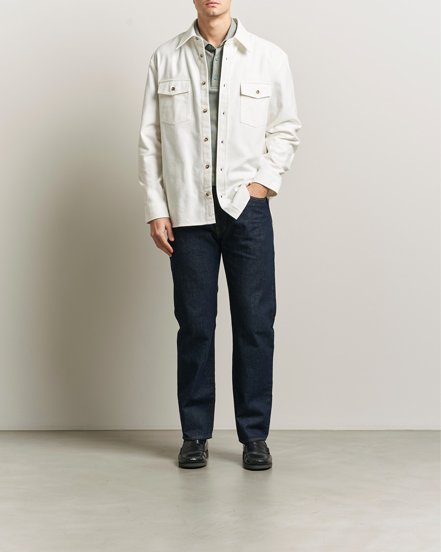 Mies | Kauluspaidat | A.P.C. | Brushed Cotton Overshirt White