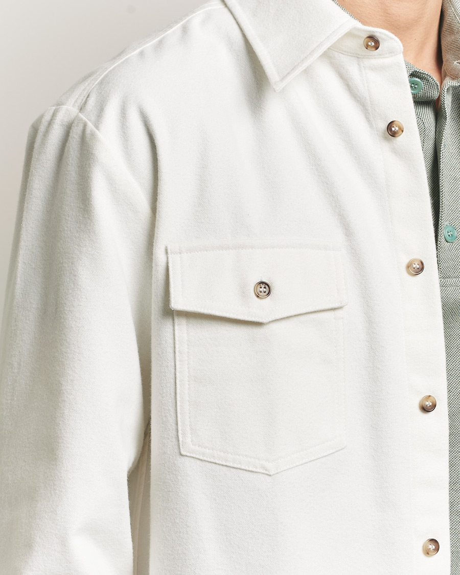 Mies | Kauluspaidat | A.P.C. | Brushed Cotton Overshirt White
