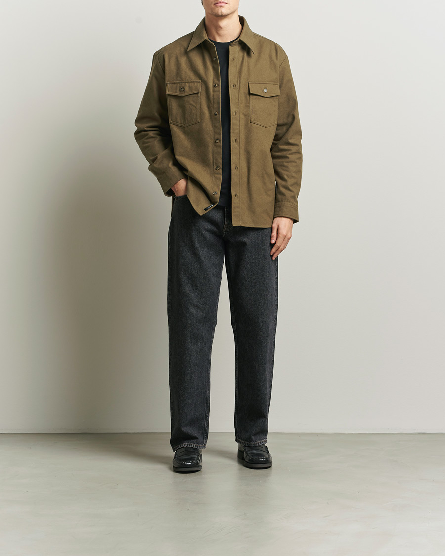 Mies | Kauluspaidat | A.P.C. | Brushed Cotton Overshirt Khaki