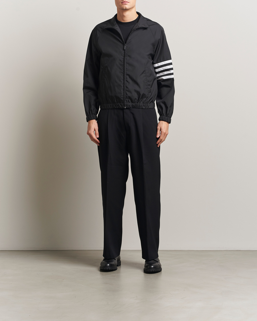 Mies | Takit | Thom Browne | Raglan 4 Bar Nylon Jacket Black