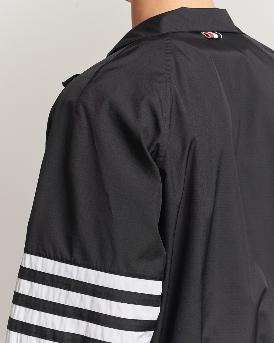 Mies | Takit | Thom Browne | Raglan 4 Bar Nylon Jacket Black