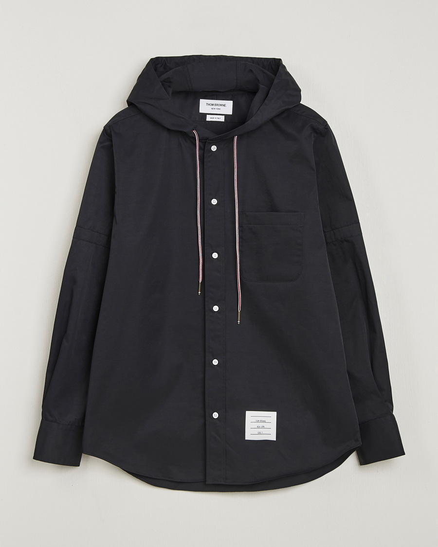 Mies | Kauluspaidat | Thom Browne | Long Sleeve Hooded Overshirt Black