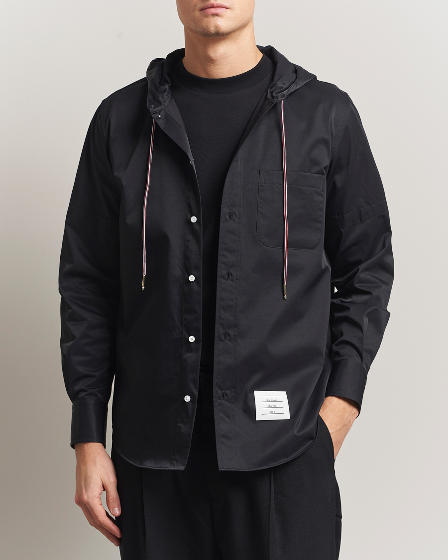 Mies | Kauluspaidat | Thom Browne | Long Sleeve Hooded Overshirt Black