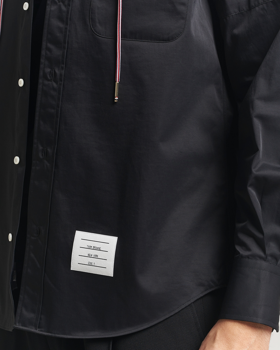 Mies | Kauluspaidat | Thom Browne | Long Sleeve Hooded Overshirt Black