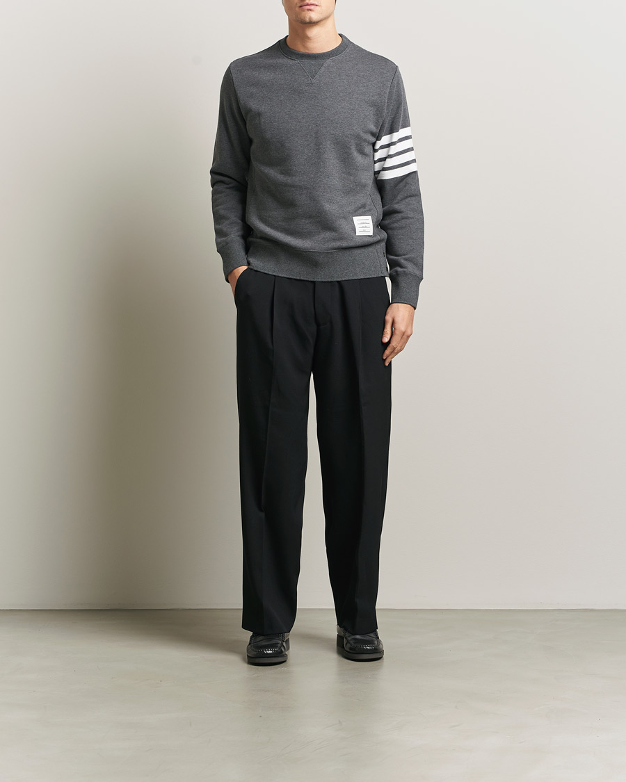 Mies | Puserot | Thom Browne | Classic 4 Bar Loopback Sweatshirt Dark Grey