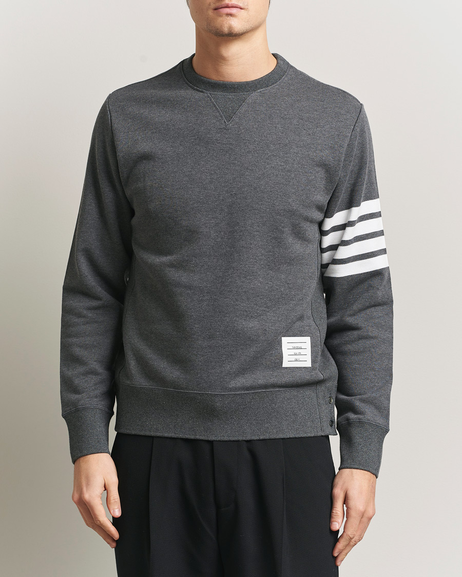 Mies | Puserot | Thom Browne | Classic 4 Bar Loopback Sweatshirt Dark Grey