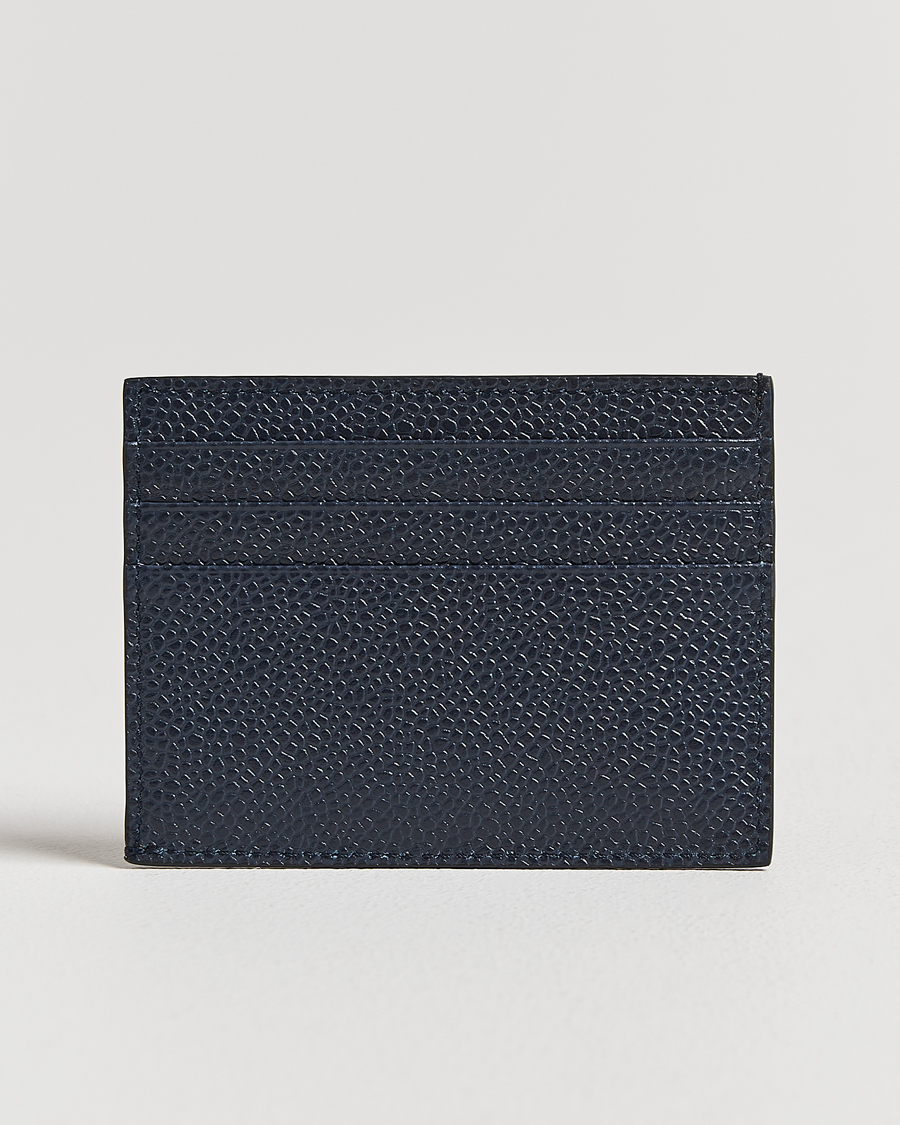 Mies | Lompakot | Thom Browne | Pebble Grain Leather Cardholder Navy