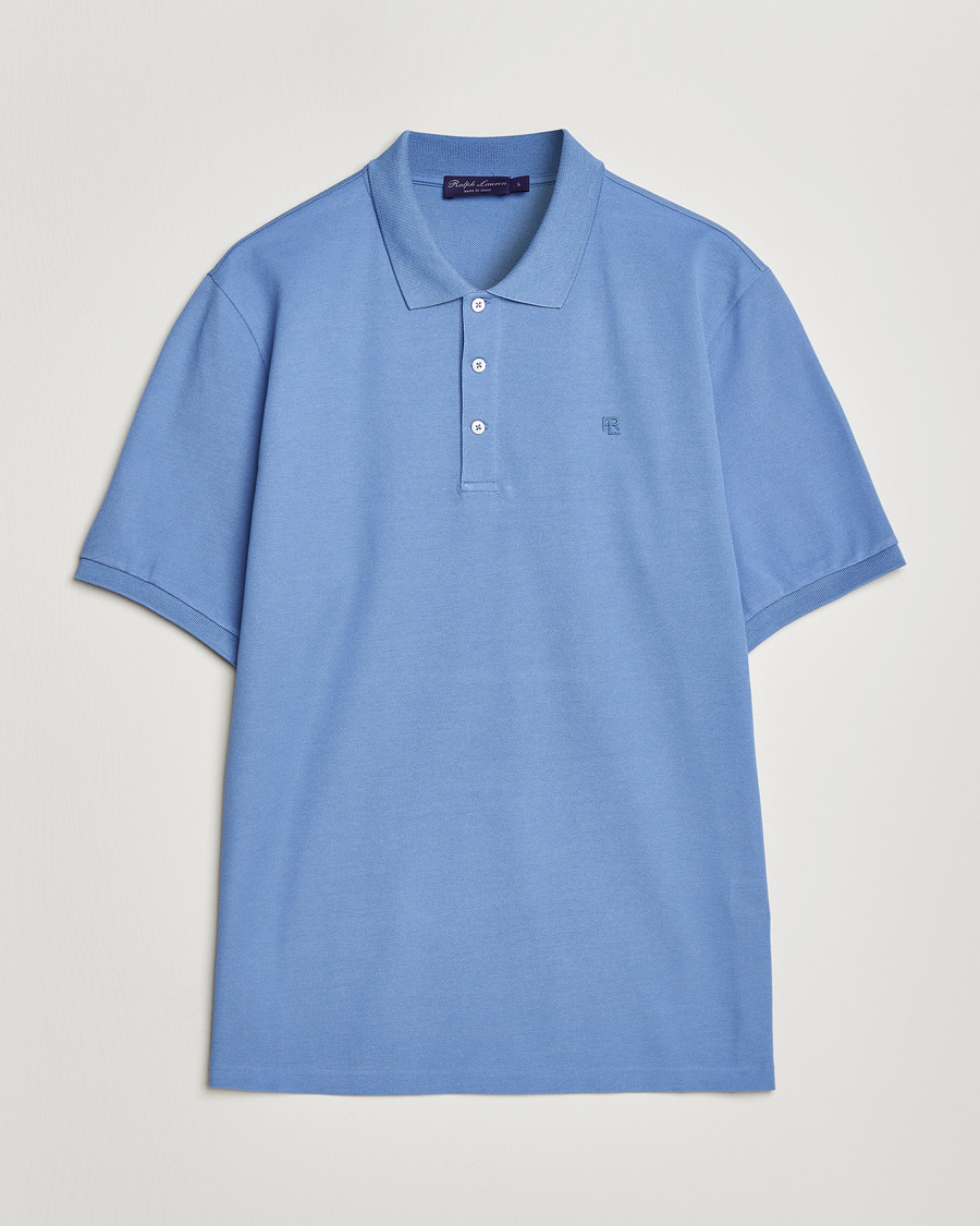 Mies | Pikeet | Ralph Lauren Purple Label | Mercerized Cotton Polo Light Blue