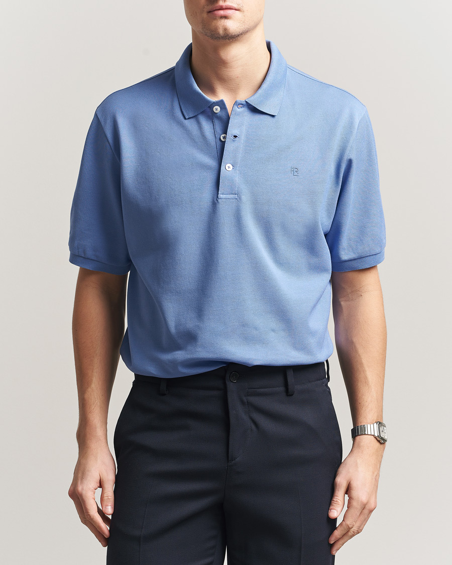 Mies | Pikeet | Ralph Lauren Purple Label | Mercerized Cotton Polo Light Blue