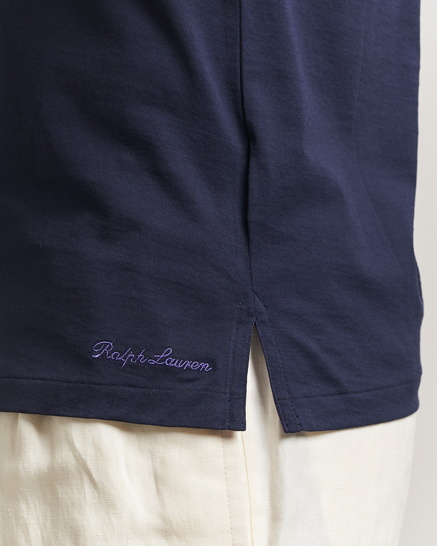 Mies | T-paidat | Ralph Lauren Purple Label | Luxury Cotton T-Shirt Chairman Navy