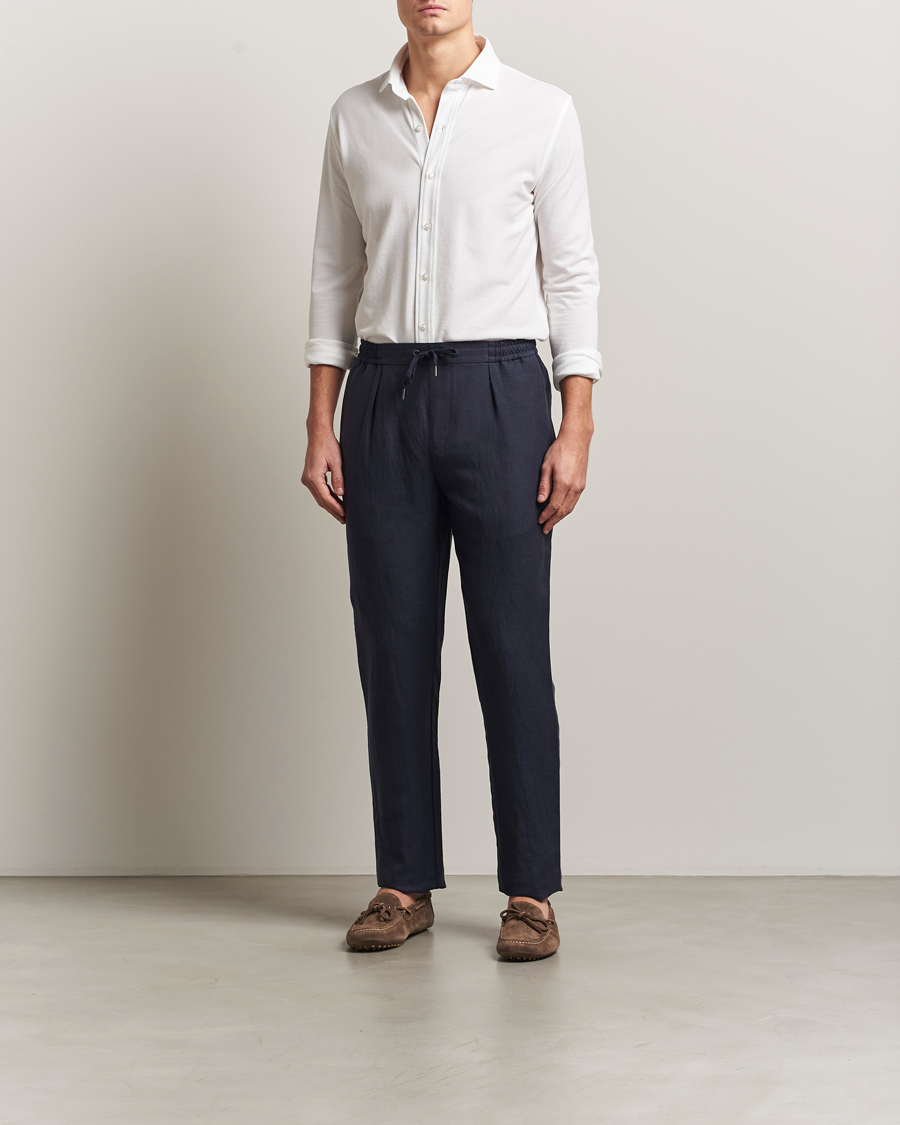 Mies | Kauluspaidat | Ralph Lauren Purple Label | Washed Cotton Pique Shirt White