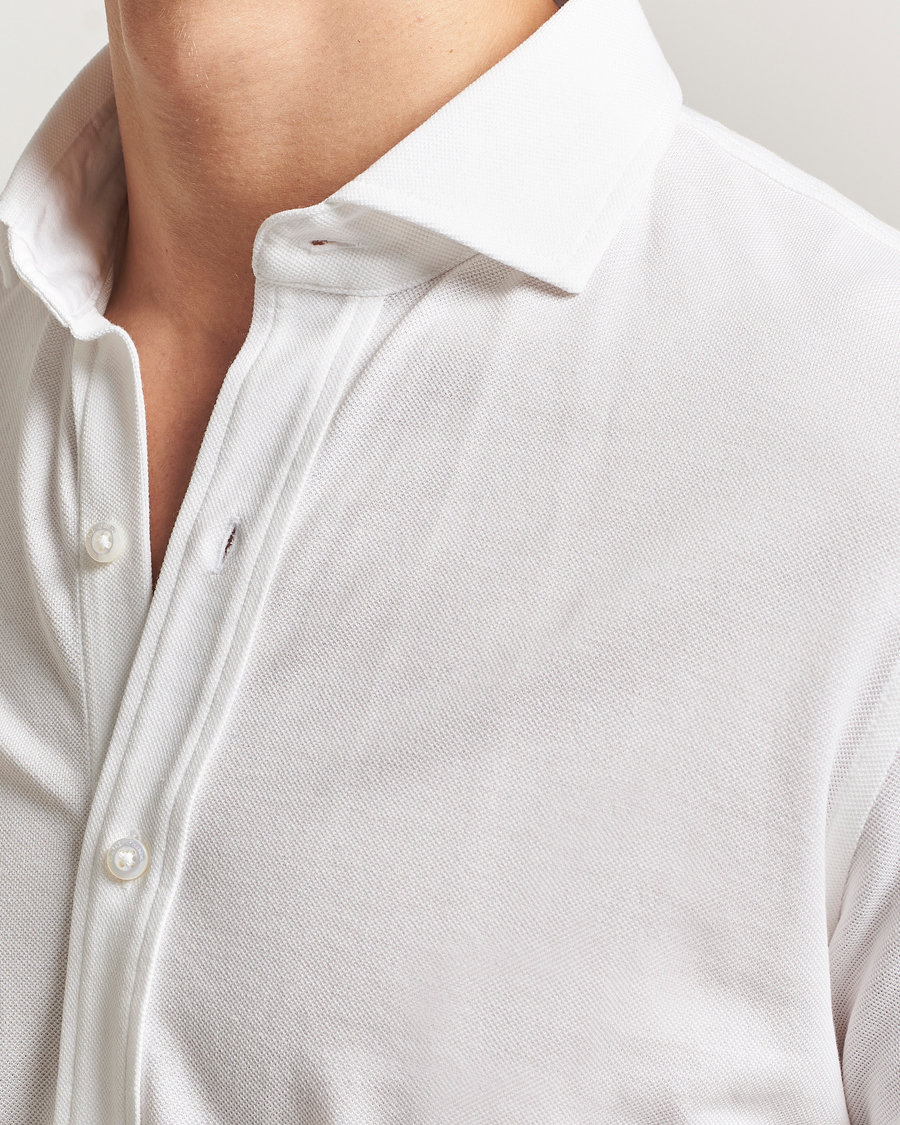 Mies | Kauluspaidat | Ralph Lauren Purple Label | Washed Cotton Pique Shirt White