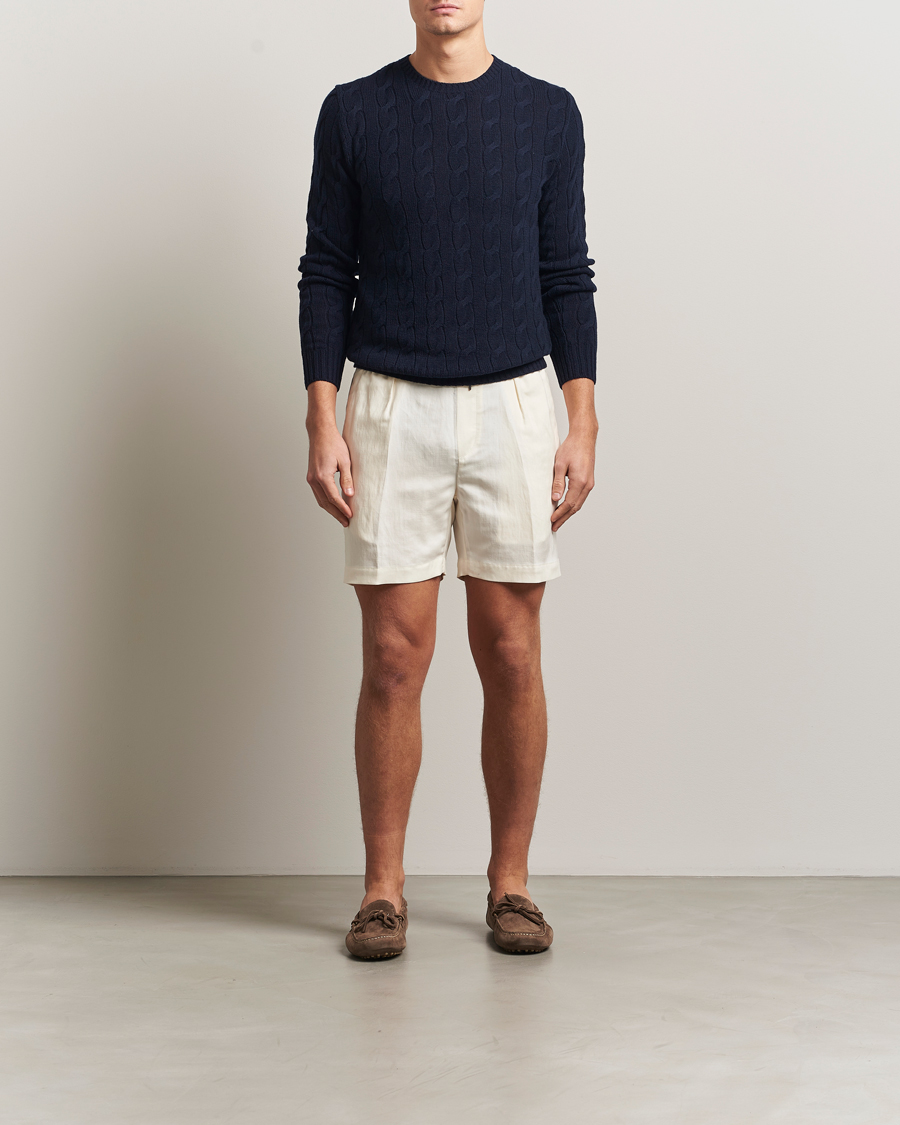 Mies | Puserot | Ralph Lauren Purple Label | Cashmere Cable Sweater Chairman Navy