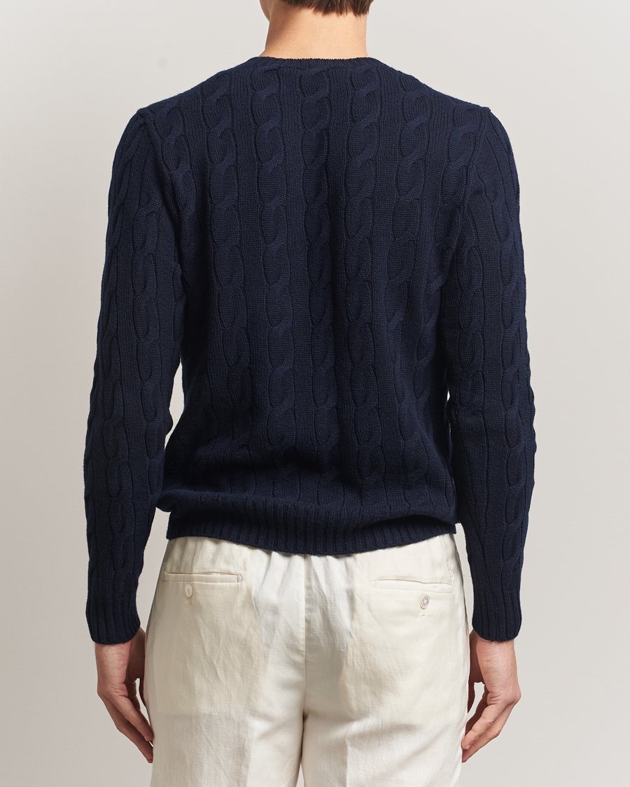 Mies | Puserot | Ralph Lauren Purple Label | Cashmere Cable Sweater Chairman Navy