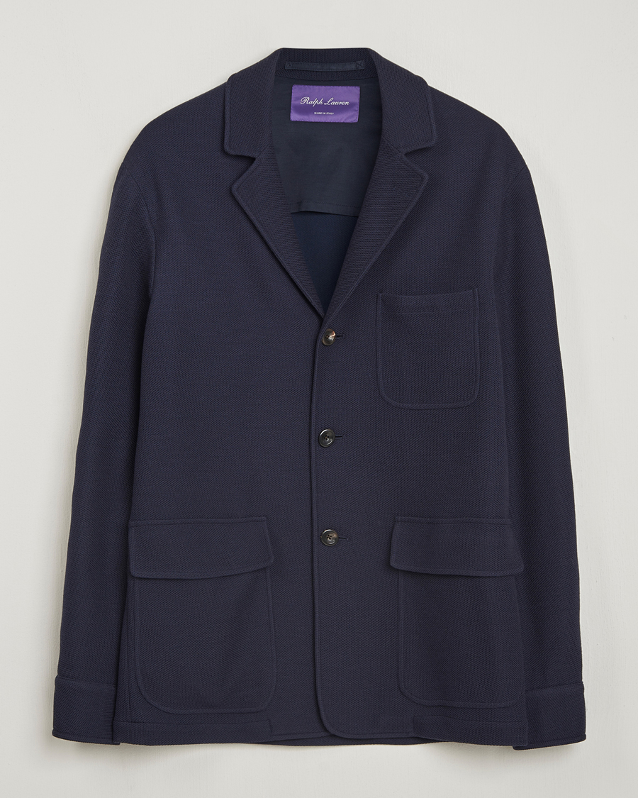 Mies | Pikkutakit | Ralph Lauren Purple Label | Wool/Cotton Jacket Chairman Navy