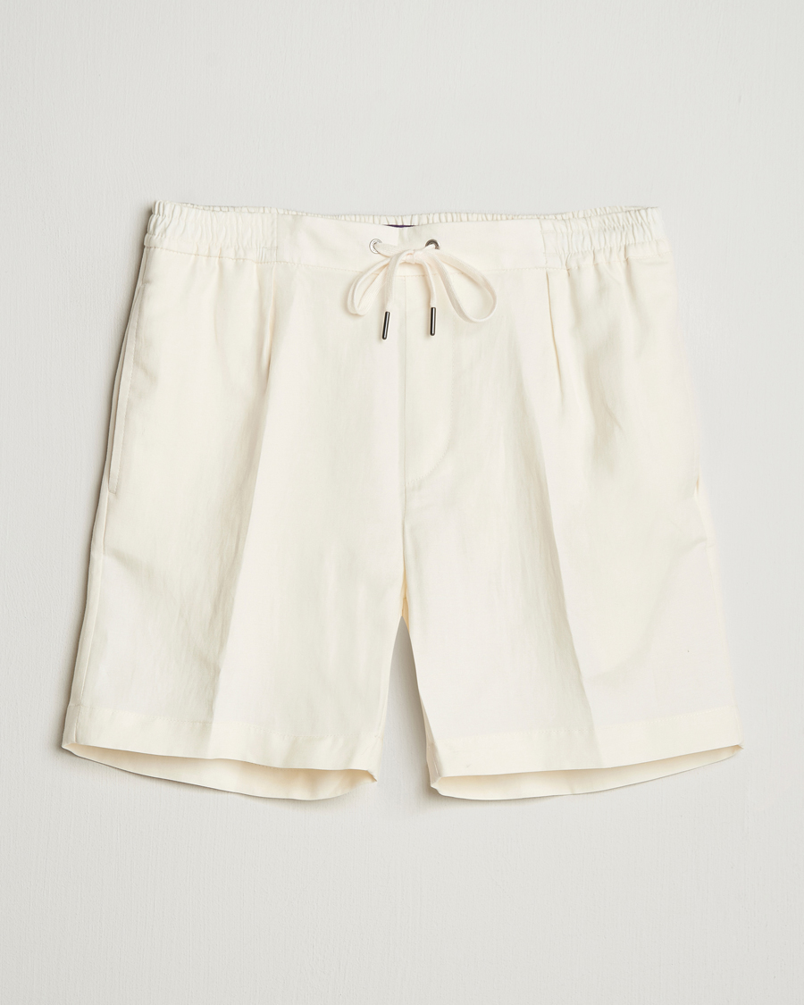 Mies | Shortsit | Ralph Lauren Purple Label | Silk/Linen Drawstring Shorts Cream