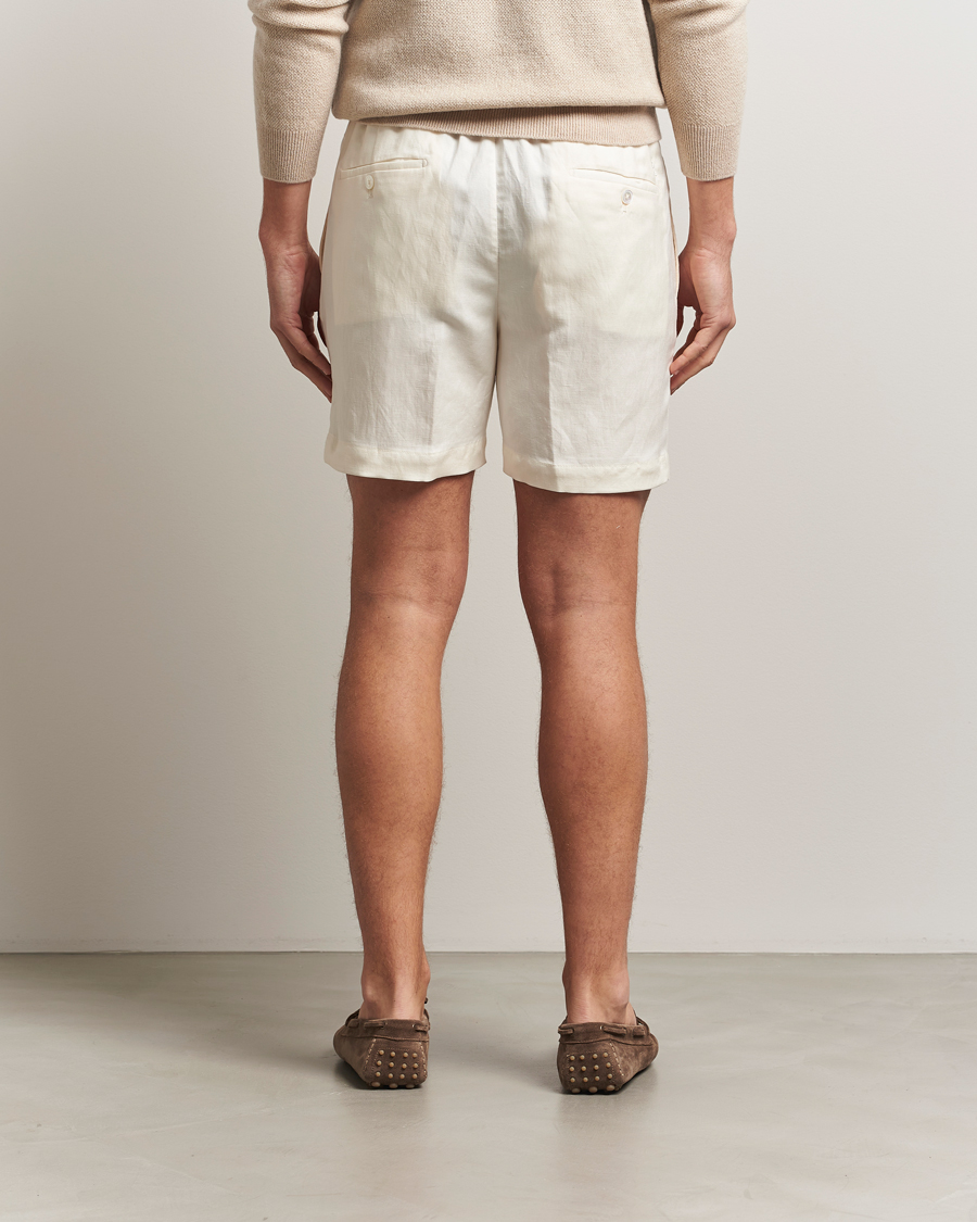 Mies | Shortsit | Ralph Lauren Purple Label | Silk/Linen Drawstring Shorts Cream