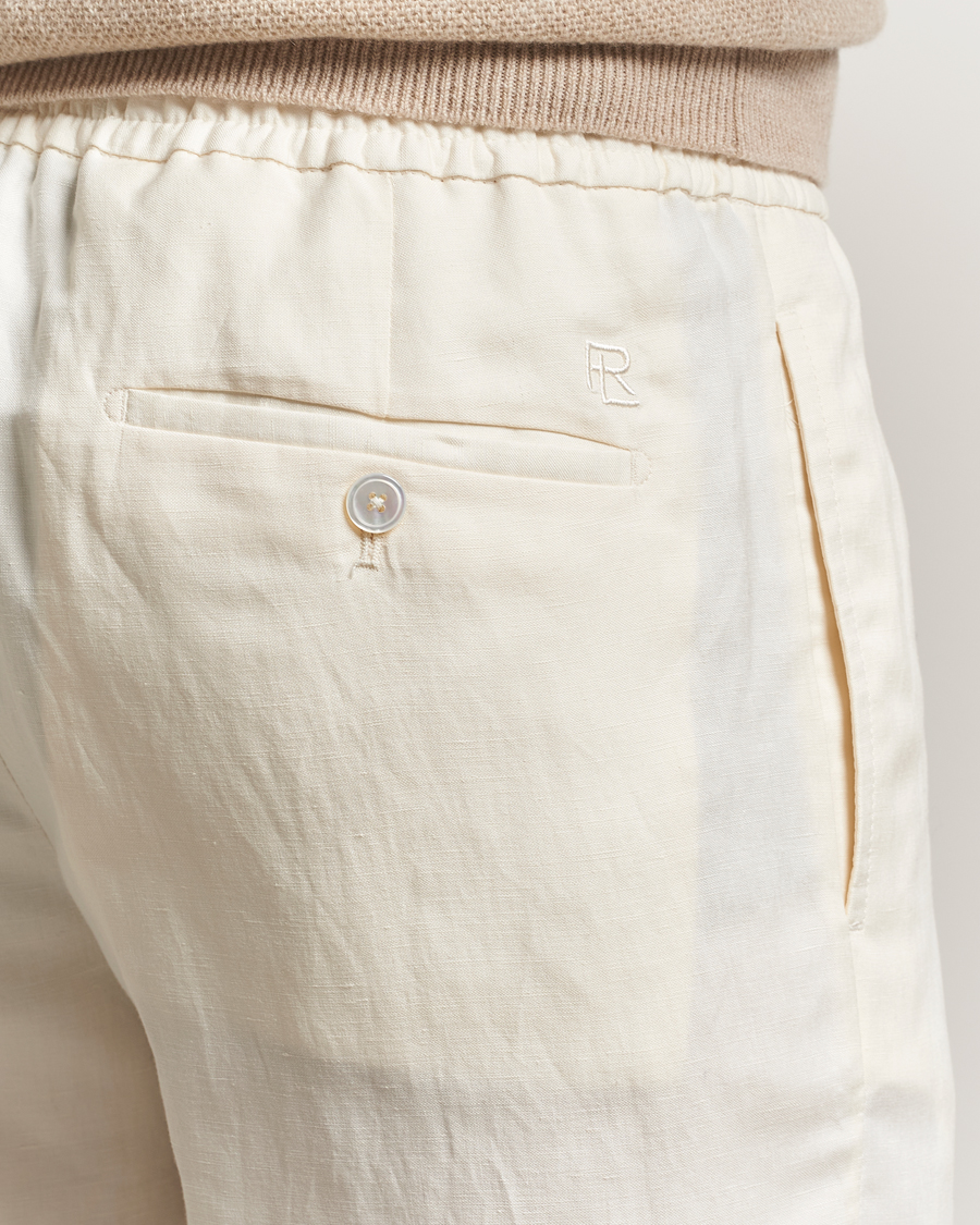 Mies | Shortsit | Ralph Lauren Purple Label | Silk/Linen Drawstring Shorts Cream