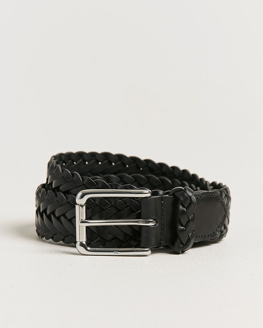Mies | Vyöt | Ralph Lauren Purple Label | Braided Belt Black Vachetta