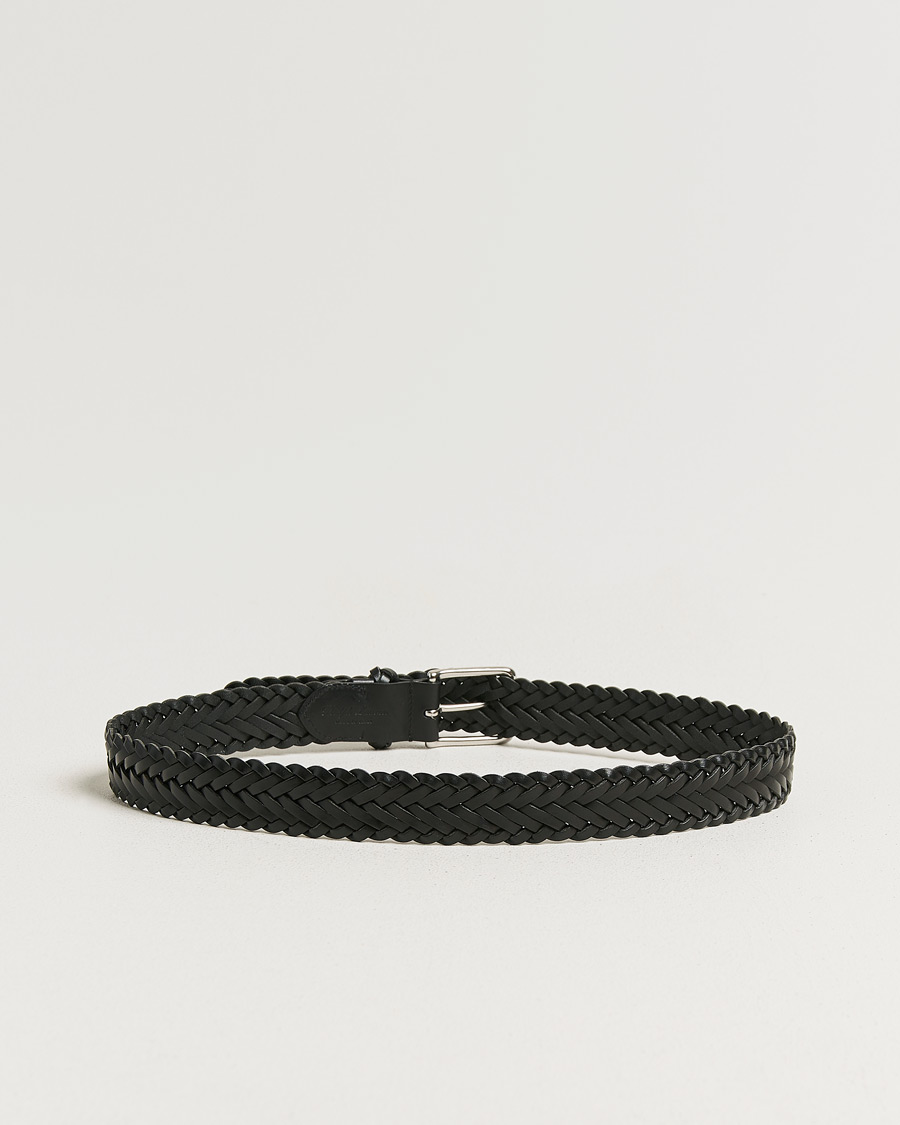 Mies | Vyöt | Ralph Lauren Purple Label | Braided Belt Black Vachetta