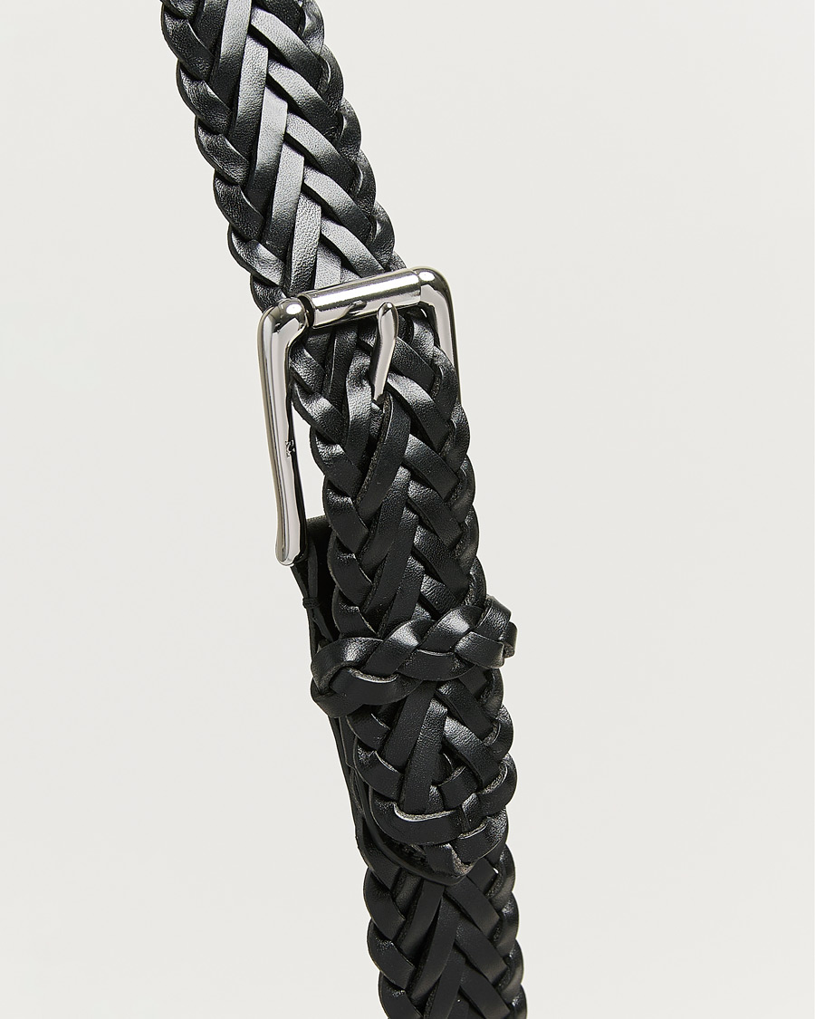 Mies | Vyöt | Ralph Lauren Purple Label | Braided Belt Black Vachetta
