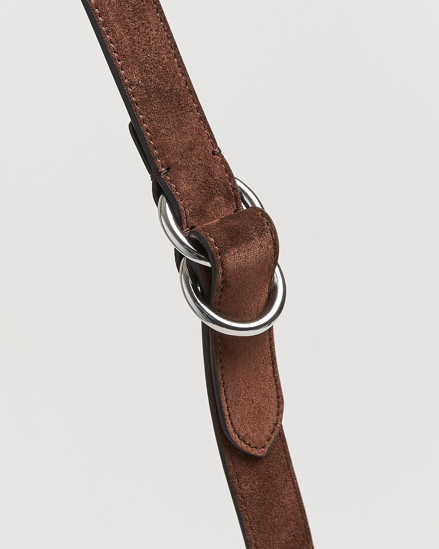 Mies | Vyöt | Ralph Lauren Purple Label | Ring Belt Dark Brown Suede