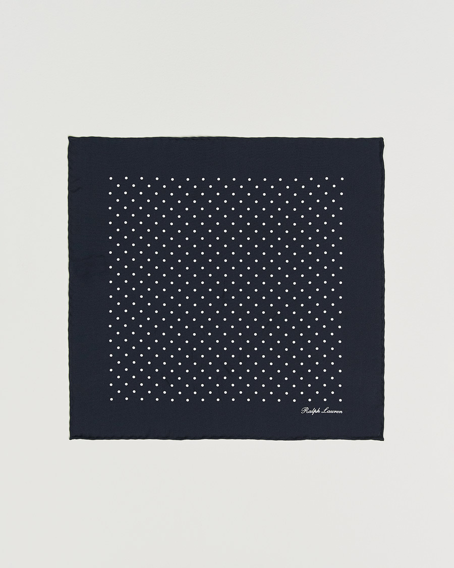 Mies | Taskuliinat | Ralph Lauren Purple Label | Silk Dotted Pocket Square Navy