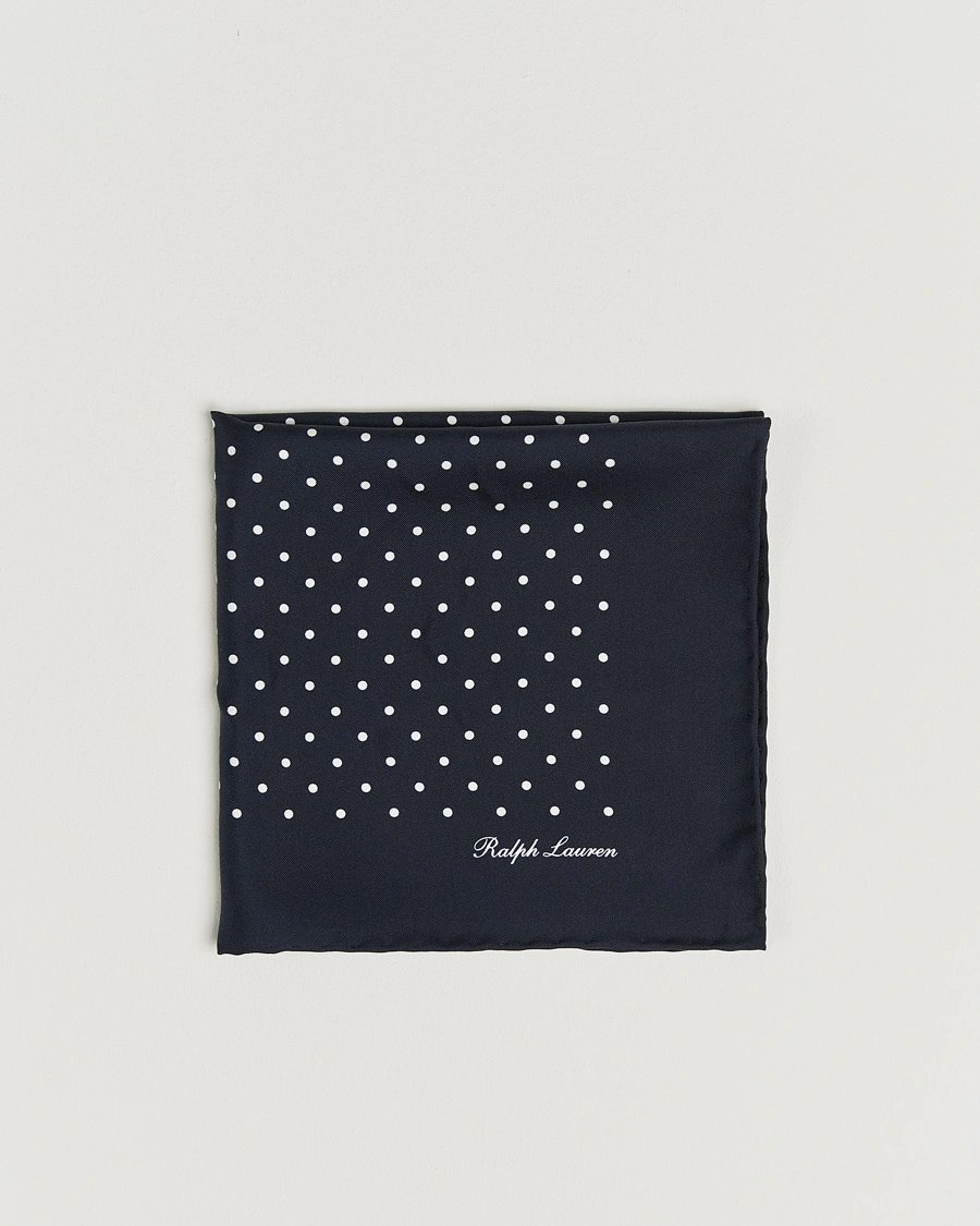 Mies | Taskuliinat | Ralph Lauren Purple Label | Silk Dotted Pocket Square Navy